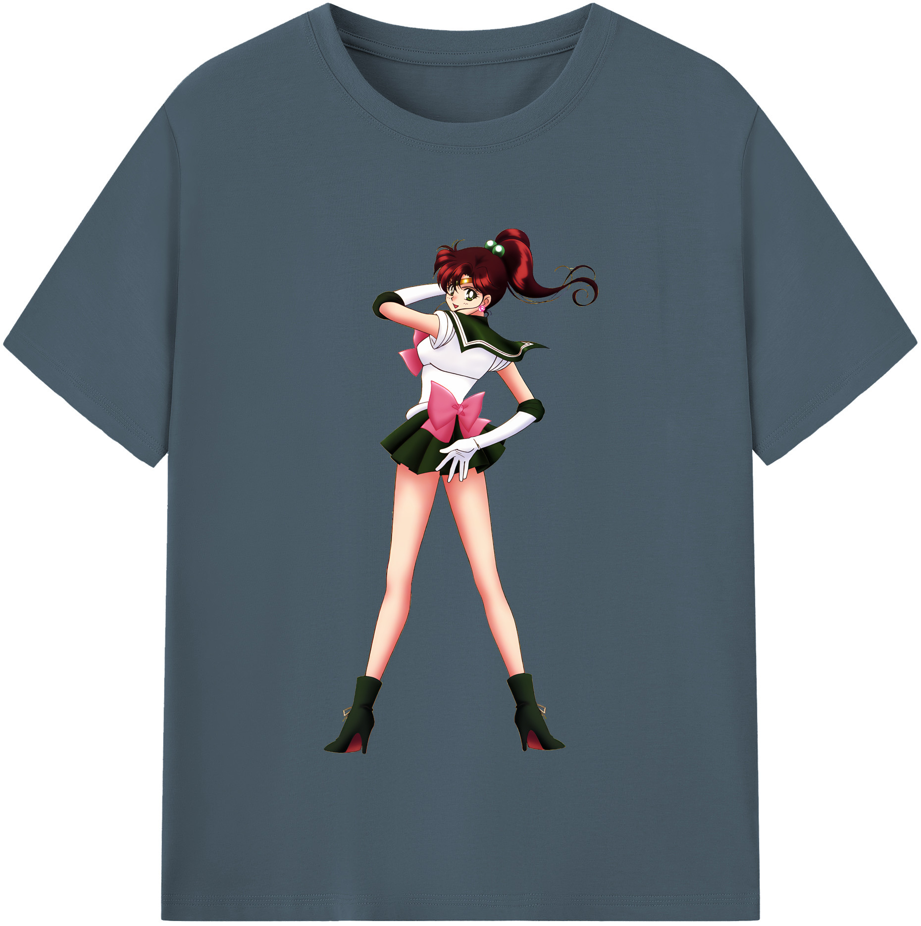 （画像用） 美少女戦士セーラームーン 木野 まこと きの まこと Sailor Moon Kino Makoto （セーラージュピター；Sailor Jupiter） 綿100％半袖Tシャツ（フロントプリント）